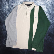 Load image into Gallery viewer, Vintage Beige, Green &amp; Grey Timberland Polo Sweatshirt | Large
