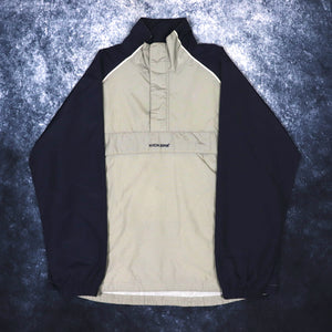 Vintage Beige & Navy Kickers 1/4 Zip Windbreaker Jacket | XXL