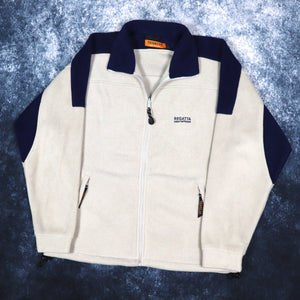 Vintage Beige & Navy Regatta Fleece Jacket | Medium