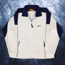 Load image into Gallery viewer, Vintage Beige &amp; Navy Regatta Fleece Jacket | Medium
