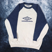 Load image into Gallery viewer, Vintage Beige &amp; Navy Umbro Big Logo Sweatshirt | Medium
