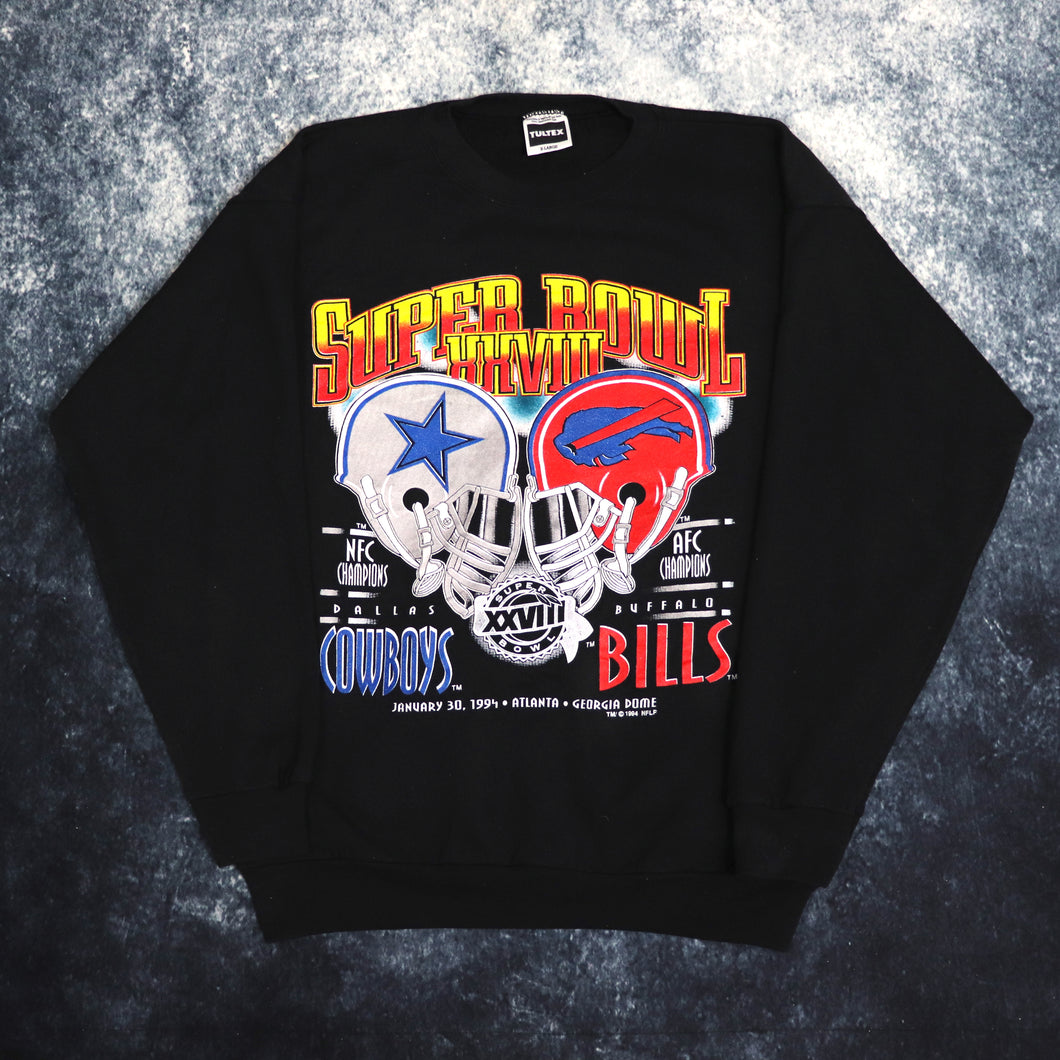 Vintage Black 1994 Super Bowl XXVIII Sweatshirt | Large