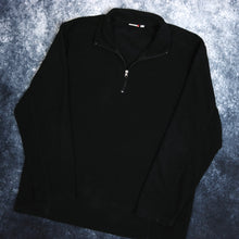 Load image into Gallery viewer, Vintage Black 1/4 Zip Fleece Sweatshirt
