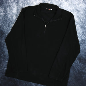 Vintage Black 1/4 Zip Fleece Sweatshirt