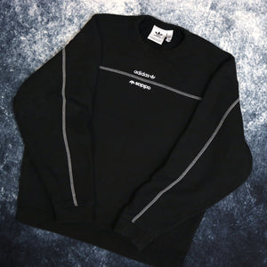 Vintage Black Adidas Trefoil Sweatshirt | XS