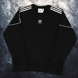Vintage Black Adidas Trefoil Sweatshirt | XL