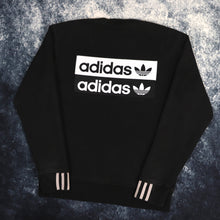 Load image into Gallery viewer, Vintage Black Adidas Trefoil Sweatshirt | XS
