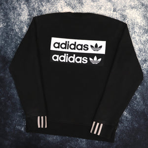 Vintage Black Adidas Trefoil Sweatshirt | XS