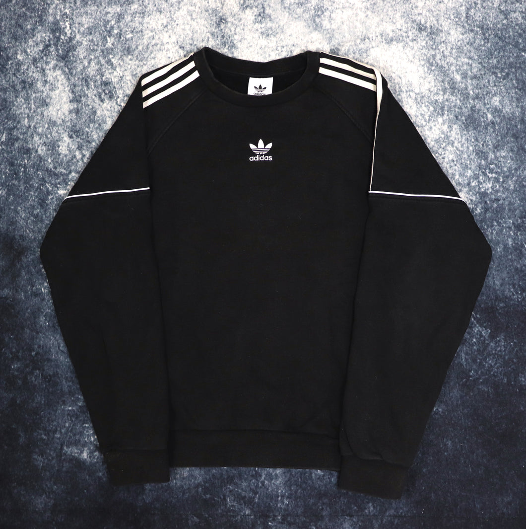 Vintage Black Adidas Trefoil Sweatshirt | Large