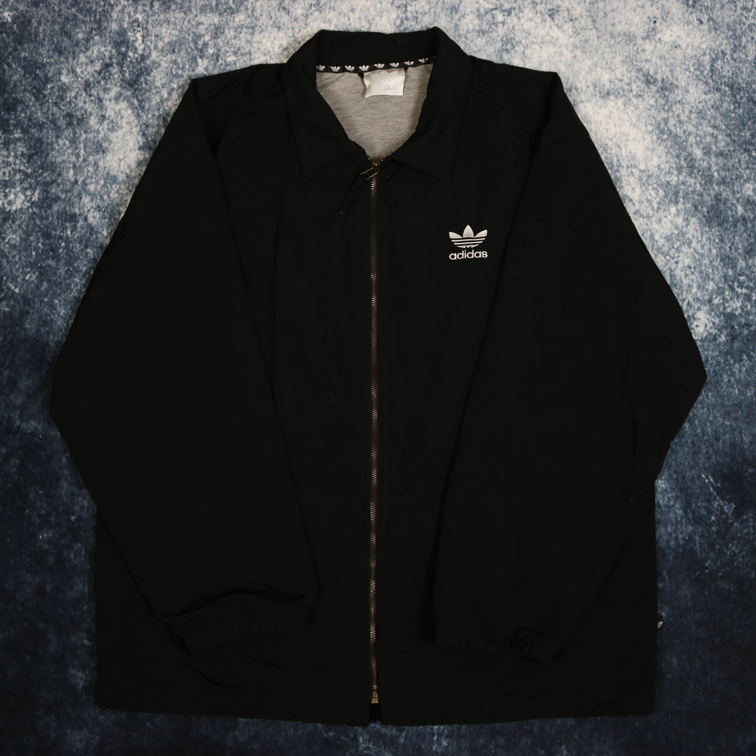 Vintage Black Adidas Trefoil Windbreaker Jacket