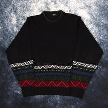Load image into Gallery viewer, Vintage Black Aztec Grandad Jumper | Medium
