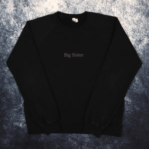 Vintage Black Big Sister Sweatshirt | Small