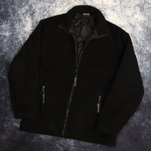 Load image into Gallery viewer, Vintage Black Blue Fin Fleece Jacket | Large
