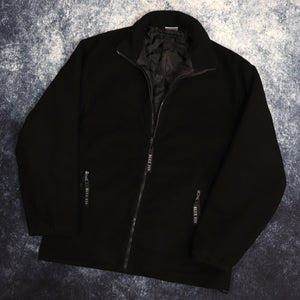 Vintage Black Blue Fin Fleece Jacket | Large