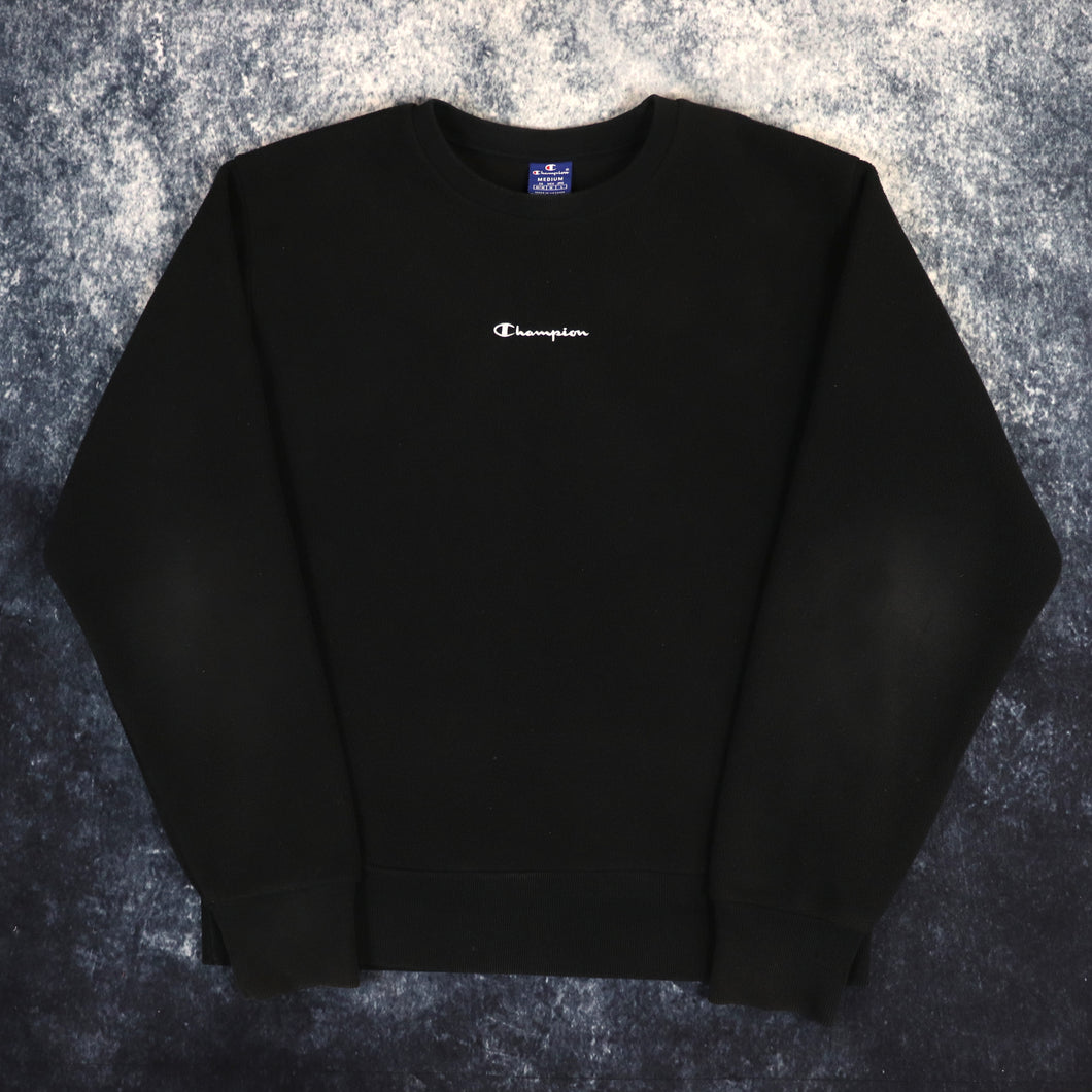 Vintage Black Champion Fleece Sweatshirt | Large