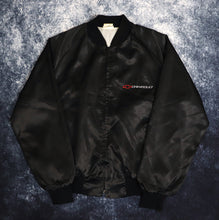 Load image into Gallery viewer, Vintage 80&#39;s Black Chevrolet Bomber Jacket | Large
