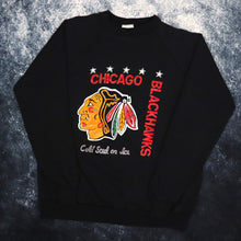 Load image into Gallery viewer, Vintage Faded Black Chicago Blackhawks NHL Sweatshirt | XL
