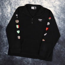 Load image into Gallery viewer, Vintage Black Cotton Traders Rugby 1/4 Zip Fleece | XL
