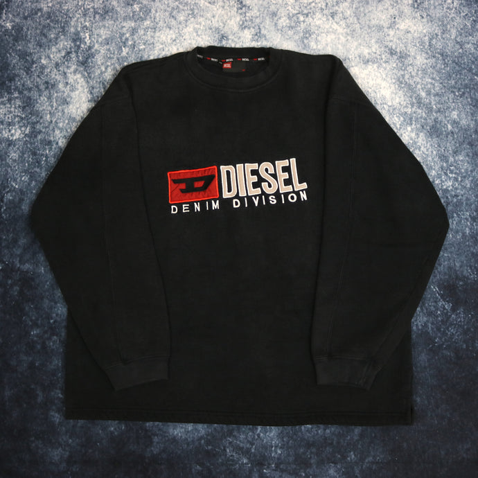 Vintage Black Diesel Spell Out Sweatshirt