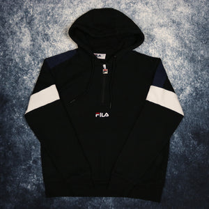 Vintage Black Fila 1/4 Zip Hoodie