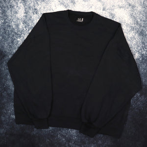 Vintage Black Fruit Of The Loom Blank Sweatshirt | XL
