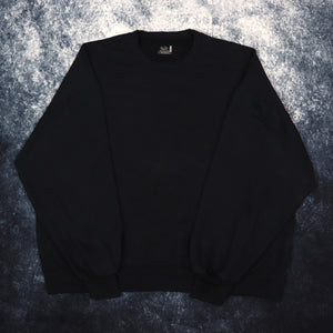 Vintage Black Fruit Of The Loom Blank Sweatshirt | XL