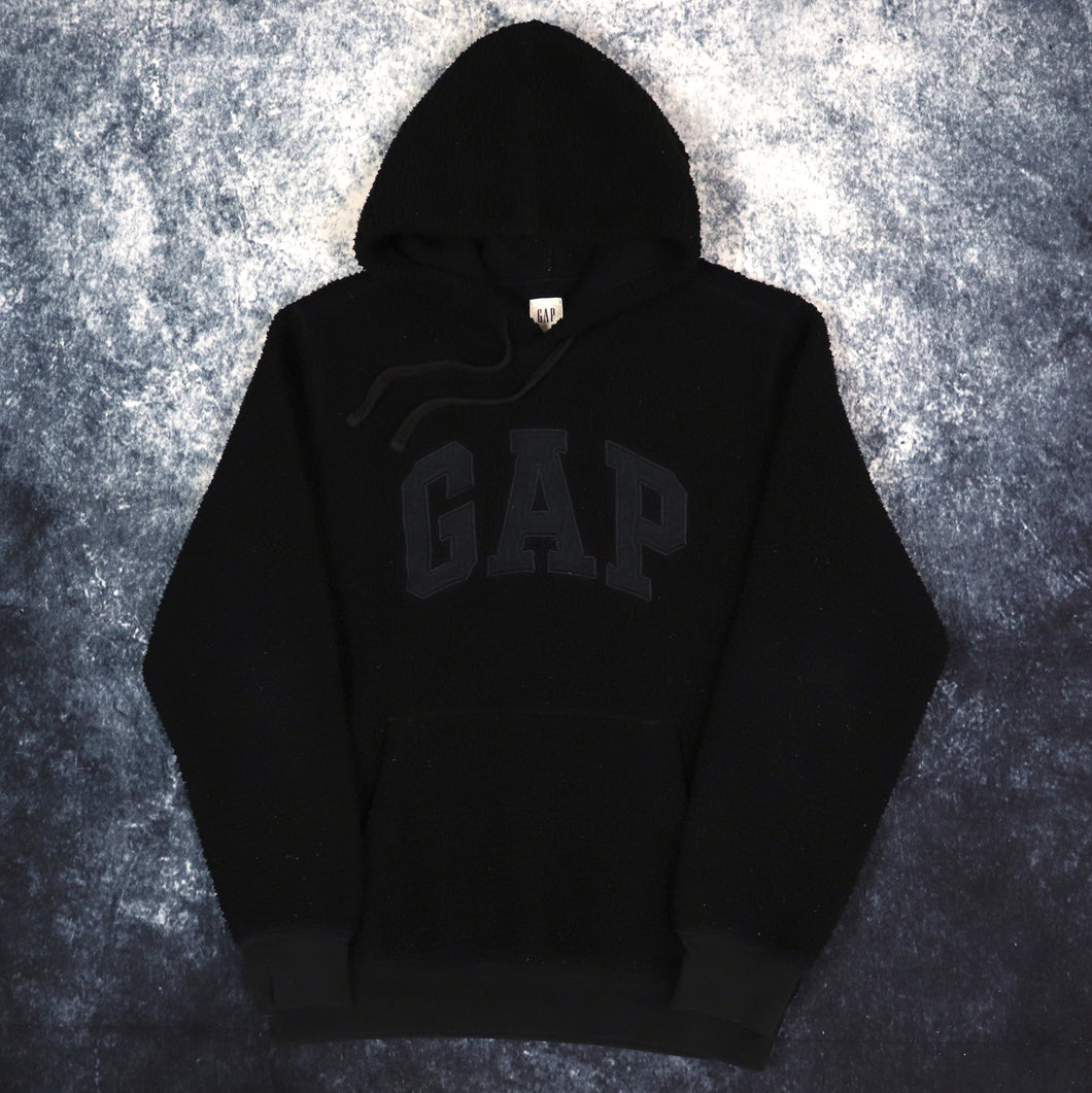 Vintage Black GAP Sherpa Fleece Hoodie | Small