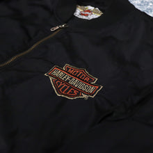 Load image into Gallery viewer, Vintage Black Harley Davidson Capistrano Bomber Jacket | XL
