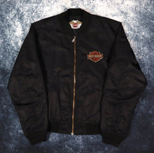 Load image into Gallery viewer, Vintage Black Harley Davidson Capistrano Bomber Jacket | XL
