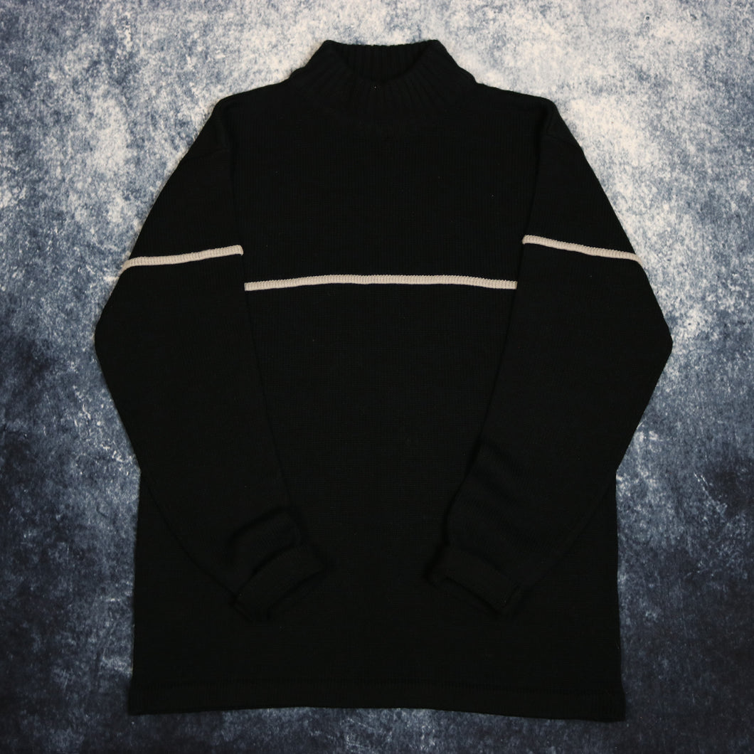 Vintage Black High Neck Jumper