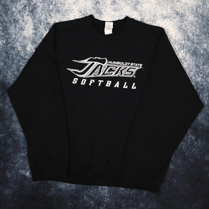 Vintage Black Humboldt State Jacks Softball Sweatshirt | XL
