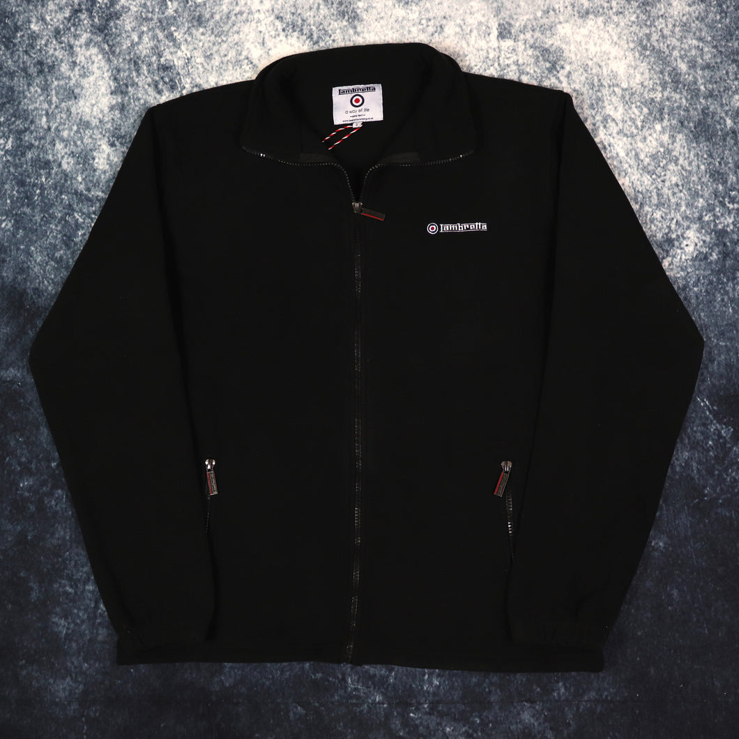 Vintage Black Lambretta Fleece Jacket | Small