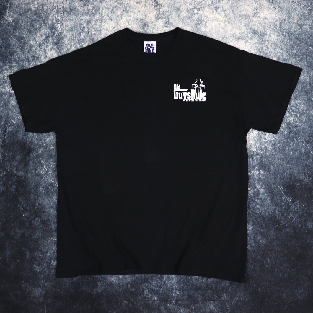 Vintage Black Old Guys Rule T Shirt | XL