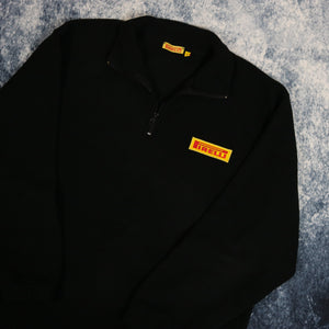 Vintage Black Pirelli 1/4 Zip Fleece