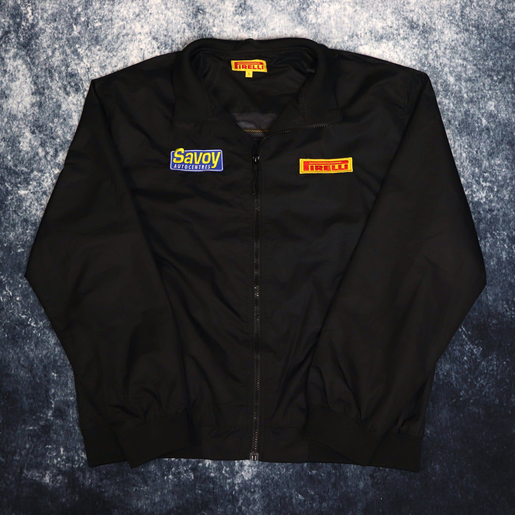 Vintage Black Pirelli Windbreaker Jacket | Large