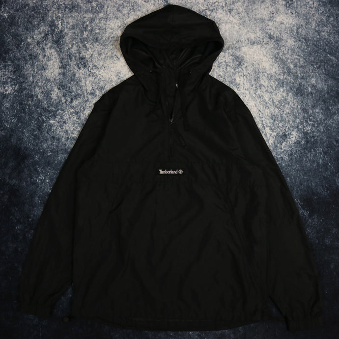 Vintage Black Timberland 1/4 Zip Cagoule Jacket