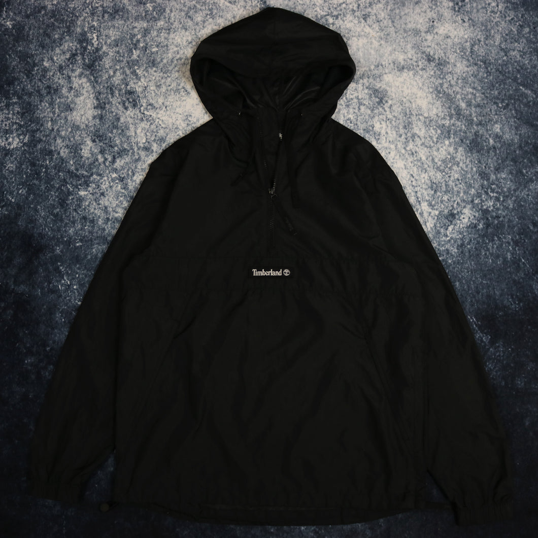 Vintage Black Timberland 1/4 Zip Cagoule Jacket