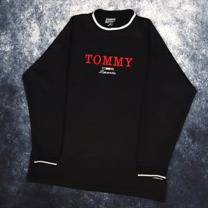 Vintage Black Tommy Sports Sweatshirt | XL