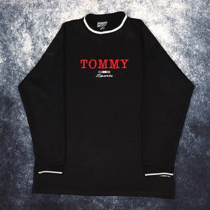 Vintage Black Tommy Sports Sweatshirt | XL