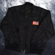 Load image into Gallery viewer, Vintage Black USA Bomber Jacket | XL
