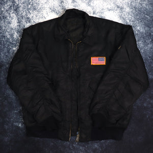 Vintage Black USA Bomber Jacket | XL