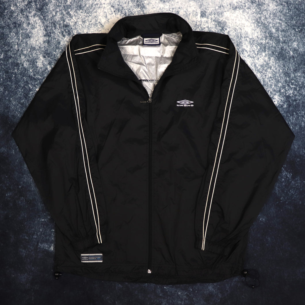 Vintage Black Umbro Windbreaker Jacket | Medium