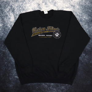 Vintage Black Western Illinois University Sweatshirt | 3XL