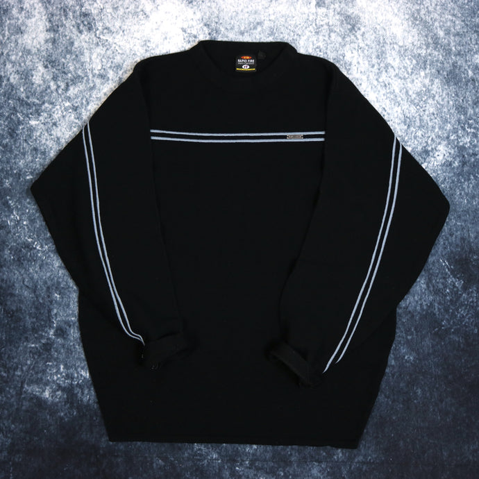 Vintage Black & Baby Blue Rapid Fire Jumper