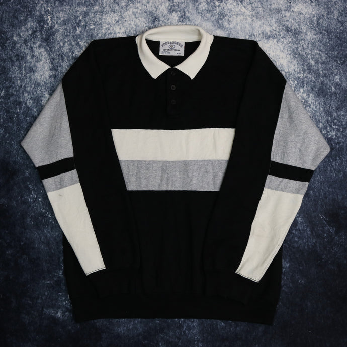 Vintage Foot Locker Colour Block Collared Sweatshirt