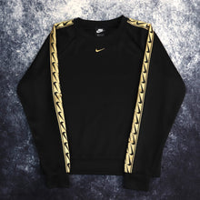 Load image into Gallery viewer, Vintage Black &amp; Gold Nike Sweatshirt | XS
