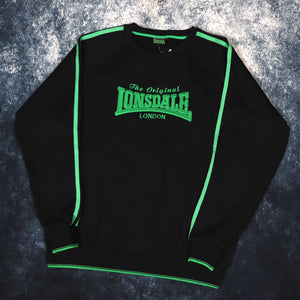 Vintage Black & Green Lonsdale Sweatshirt | XXL