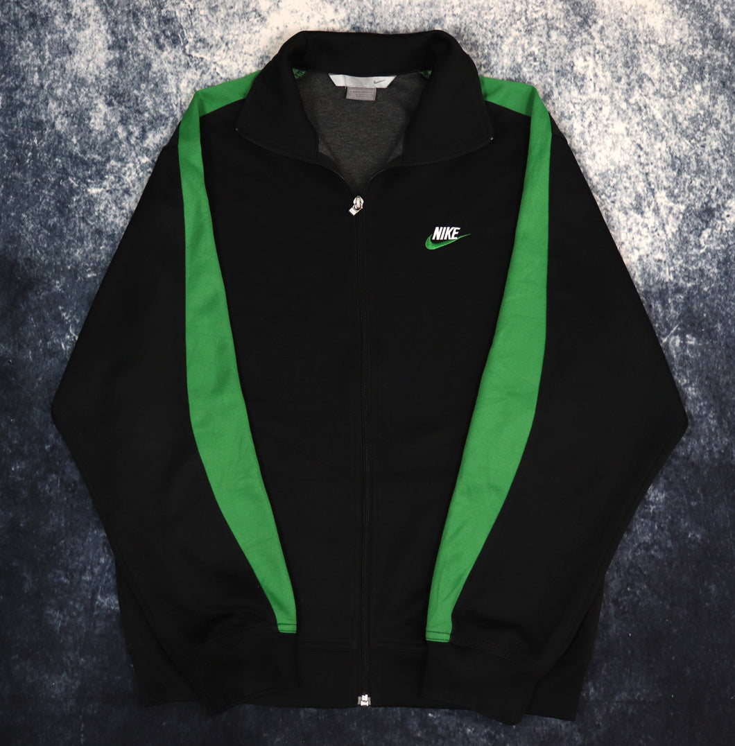 Vintage Black & Green Nike Track Jacket | Small