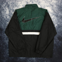 Load image into Gallery viewer, Vintage Black &amp; Green Nike Windbreaker Jacket

