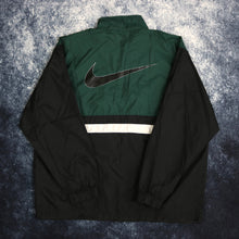 Load image into Gallery viewer, Vintage Black &amp; Green Nike Windbreaker Jacket
